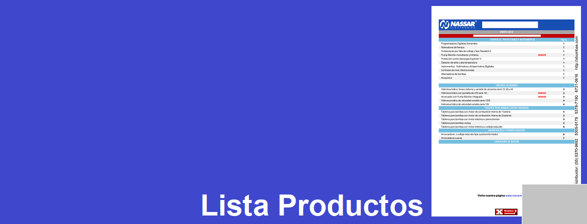 Lista de Productos Nassar Electronics®